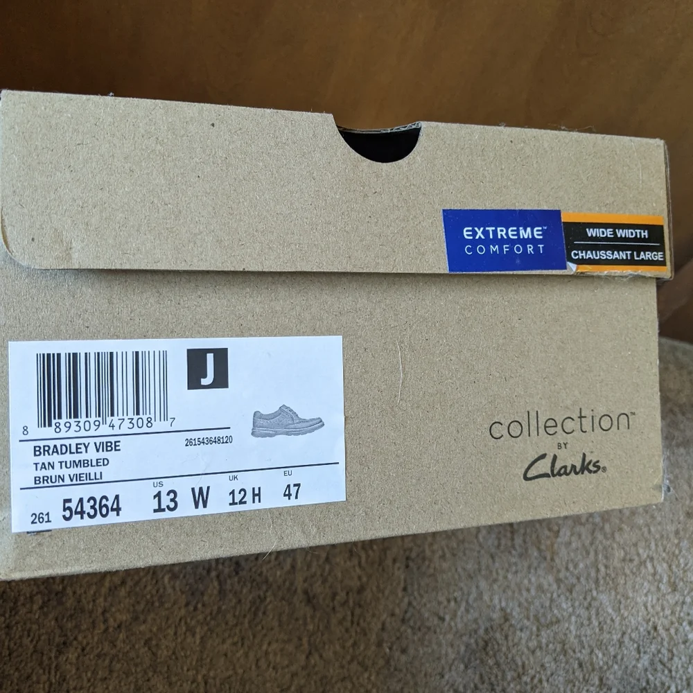 NEW IN BOX Clarks Men's Bradley Vibe Oxford, 13W - Picture 6 of 6